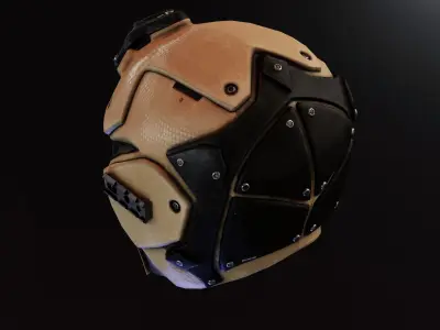Devtac Ronin Ballistic Mask SKULL Low-poly 3D model