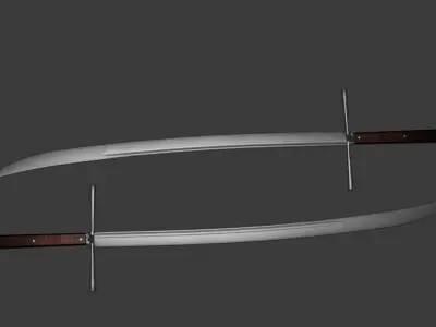 Kriegsmesser war knife Low-poly 3D model