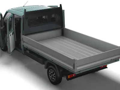 Fiat Ducato Crew Cab Truck HQInterior 2023 3D model
