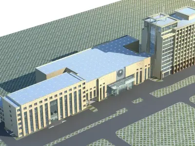 Hospital Building 3D model 18