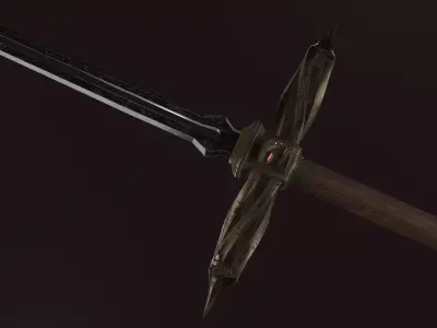 OLD-fantasy snake sword 4k Low-poly 3D model