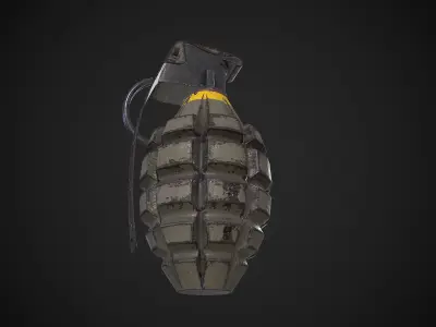 MK2 Grenade Low-poly 3D model