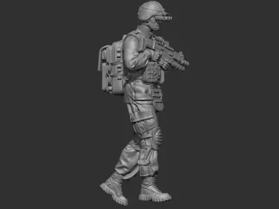 USA modern Soldier 6 3D print model
