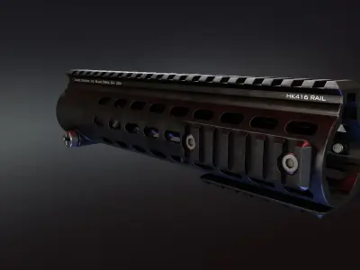 DD Hk416 Compact Handguard Low-poly 3D model