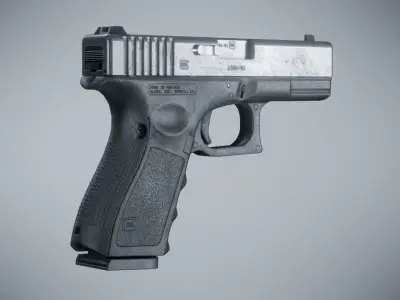 Glock 19 Classic - Game Ready Low-poly 3D model