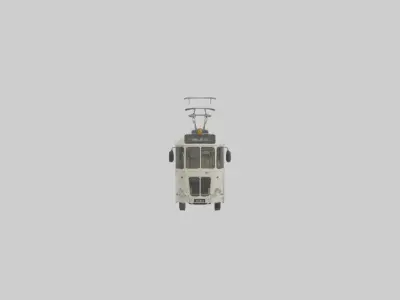 Trolleybus Model 1 Low-poly 3D model