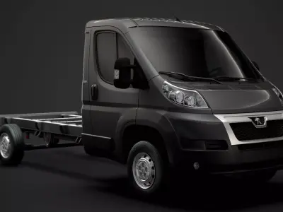 Peugeot Boxer Chassis Truck Single Cab 3800WB 2014 3D model