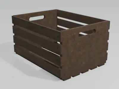 Wooden crate Free 3D model