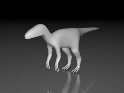 Low Poly Raptor Base Mesh Free low-poly 3D model
