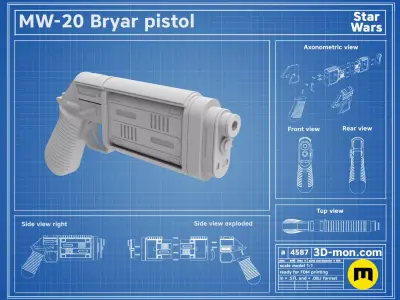 MW-20 Bryar Pistol Free 3D print model