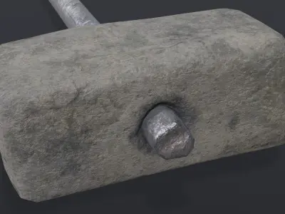 Hammer 03 Low-poly 3D model