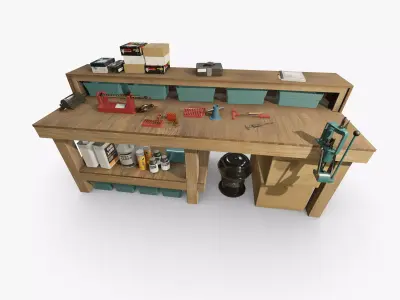 Ammo Reloading Workbench Free low-poly 3D model