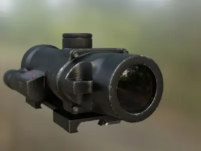 DCM-1 Szafir Scope Low-poly 3D model