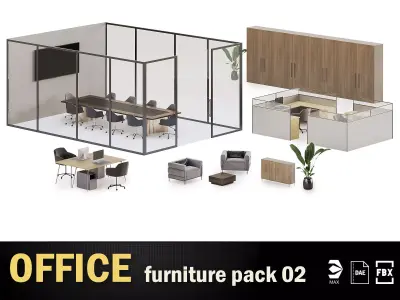 Modern Office Furniture Pack vol 2 3D model
