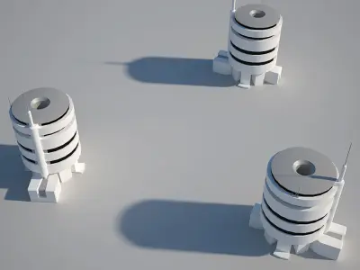 Industrial Building 09 Low-poly 3D model