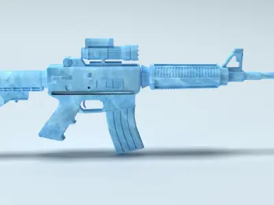 Pubg Weapon M416 Glacier  Free 3D model