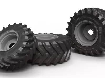 Tractor tires - Trelleborg TM1000 3D model