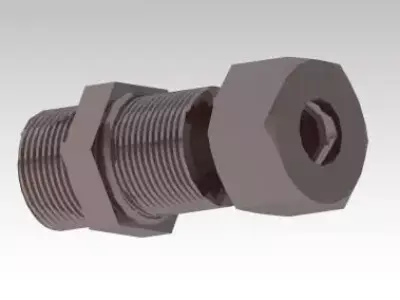 ValveVentil male threaded adapter Free 3D model