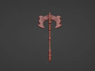 Stylized Axe for 3D Print  3D print model
