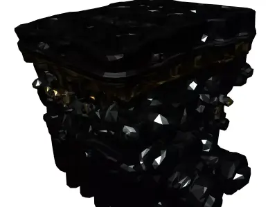 HighDetail V8 Combustion Engine Model Low-poly 3D model