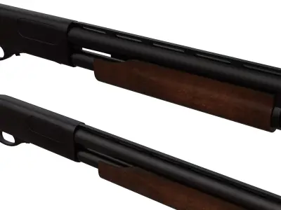  Remington 870 Shotgun Low-poly 3D model