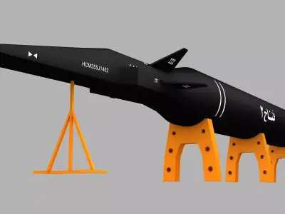 Fattah-02 Hypersonic Missile Low-poly 3D model