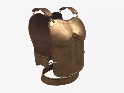 Ancient Armor Breastplate 3D Model Game Ready Armor PBR Low Poly Low-poly 3D model