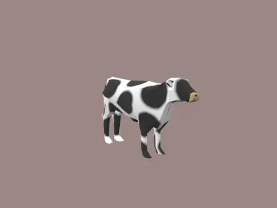 Cow Cartoon Low-poly 3D model
