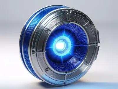 Glowing Blue Energy Core 3D model