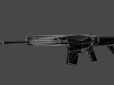 Milli Piyade Tufegi MPT76 Low Poly - Free Model Free low-poly 3D model
