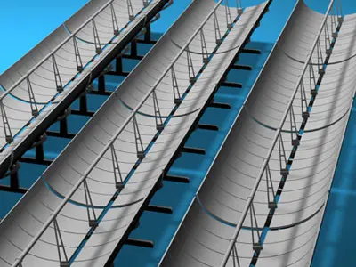Solar thermodynamic panels 3D model