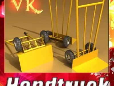 Hand Truck High Res Textures 3D model