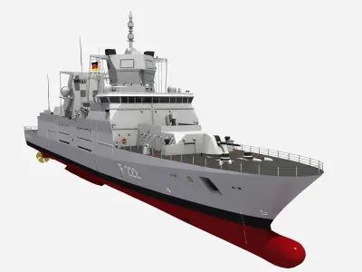TYPE 125 BADEN WURTTEMBERG CLASS FRIGATE 3D model