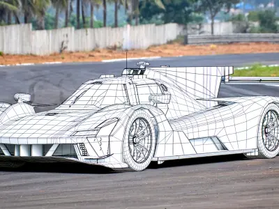 Cadillac V-LMDh Hypercar IMSA Season 2023 3D model
