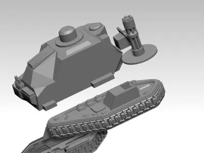 TANK FOR 3DPRINT 3D model