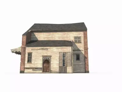 Around the 18th century brick houses were constructed 3D model
