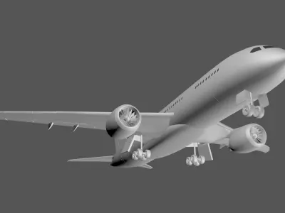 Airplane boeing - boeing 3D model