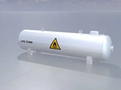 Industrial Gas Tank Low-poly 3D model purchase