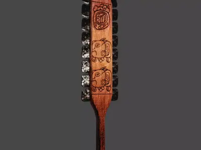 Antique Aztech Scepter Low-poly 3D model