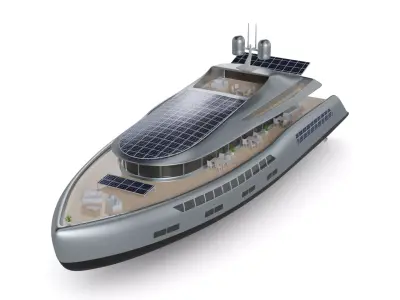 Solar Powered Boat 3D model by Potion3d