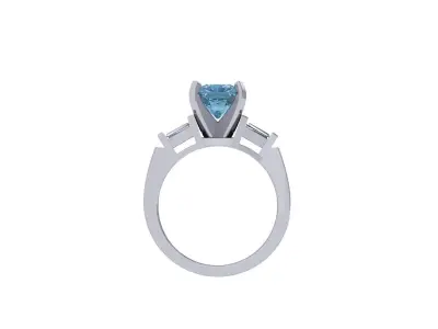 Asscher Ring 3D print model shop