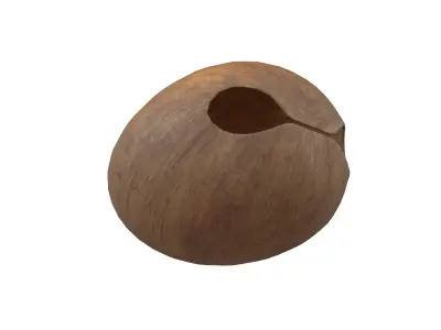 Wooden Fish V1 001 Low-poly 3D model