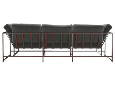Grey Wool Sofa 3D model