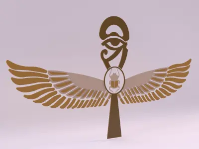 Egyptian Symbols - 014 Low-poly 3D model