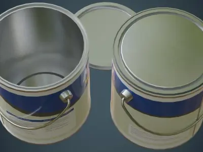 Paint Can 2A Low-poly 3D model
