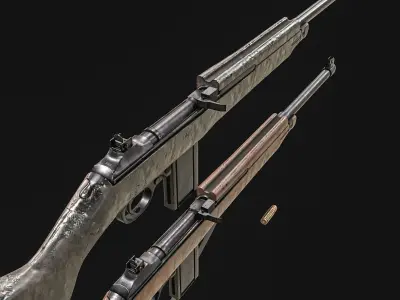 M1 Carbine Low-poly 3D model