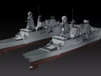 Horizon class destroyer 3D Model Pack