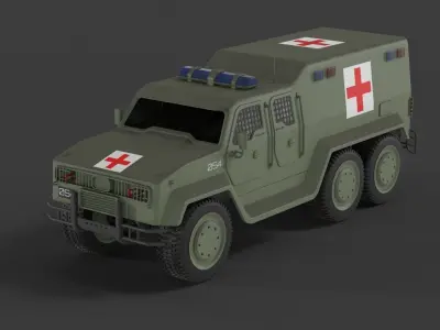 Military ambulance 3D model
