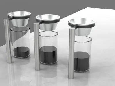 Industrial Robot arm Coffee Robot beaker 3D model 3D model