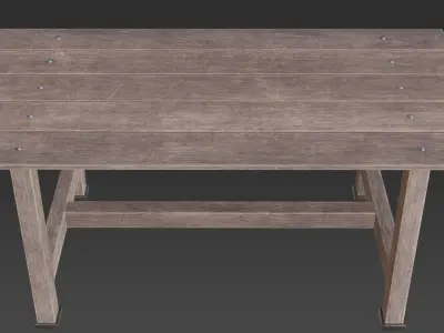 5 Medieval Probs with Texture -Sword-Table -Vol 01- Game Ready Low-poly 3D model